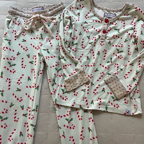 Sweet Honey 2pc Pajama Lounge Set Candy Canes Christmas Holidays - Picture 2 of 12